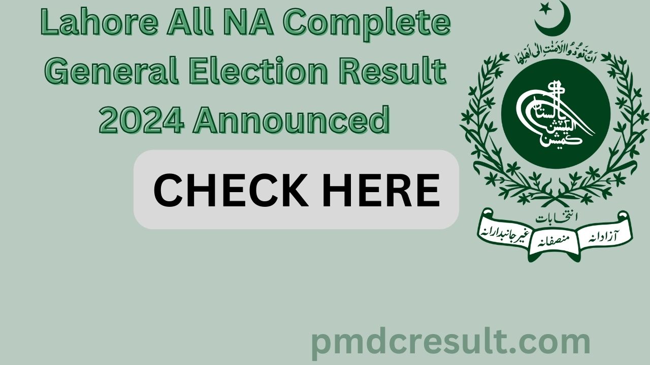 Lahore All NA Complete General Election Result 2024 Announced