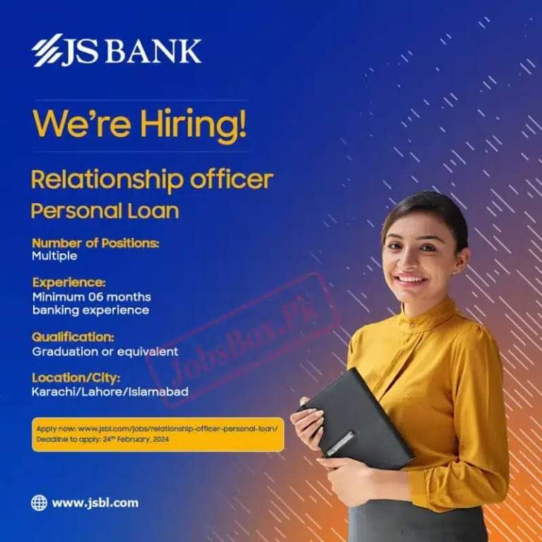 JS Bank Jobs 2024