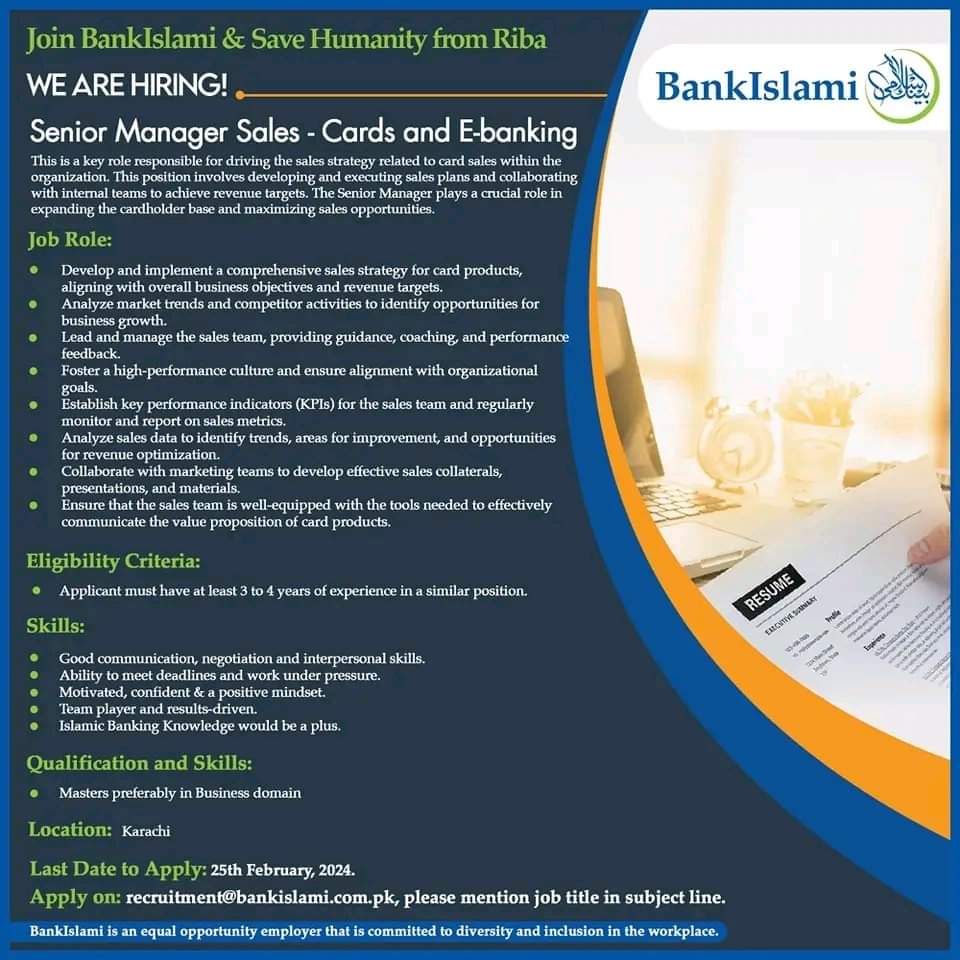 Bank Islami Latest Jobs 2024