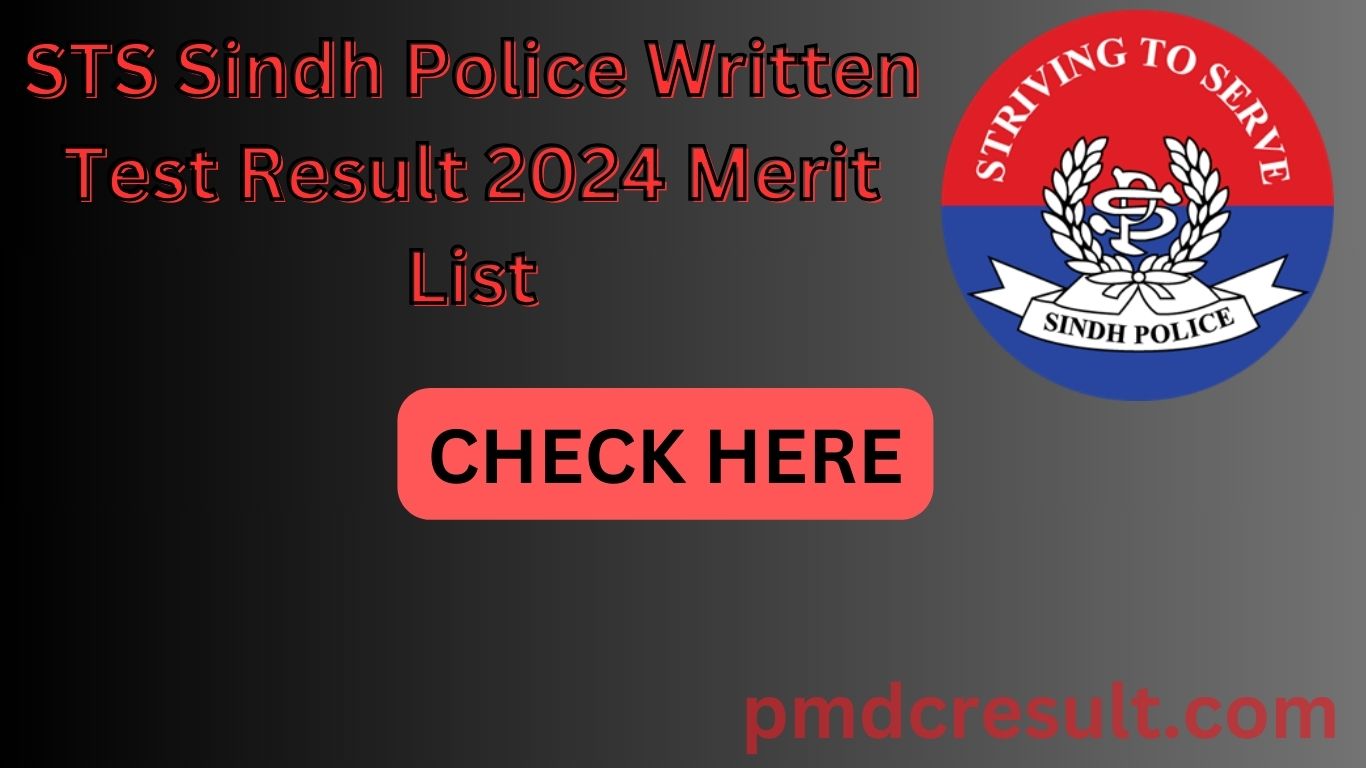 STS Sindh Police Written Test Result 2024 Merit List